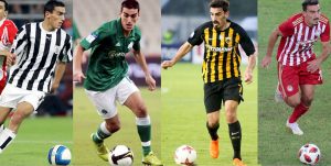 Ο Λάζαρος Χριστοδουλόπουλος με τις τέσσερις φανέλες