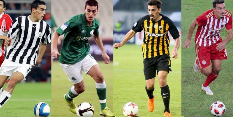 Ο Λάζαρος Χριστοδουλόπουλος με τις τέσσερις φανέλες